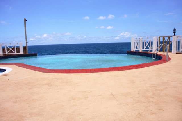 Pool with a view of the Carribbean Sea