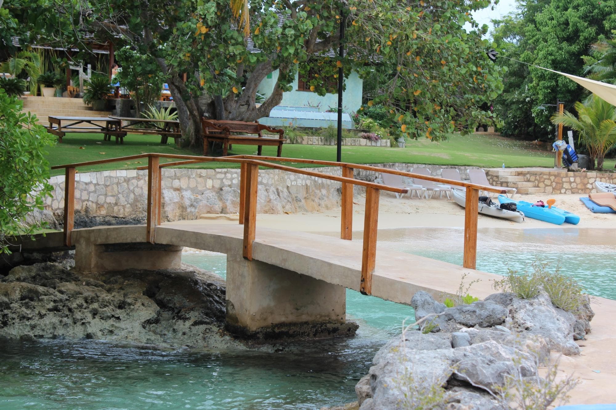bridge to veranda