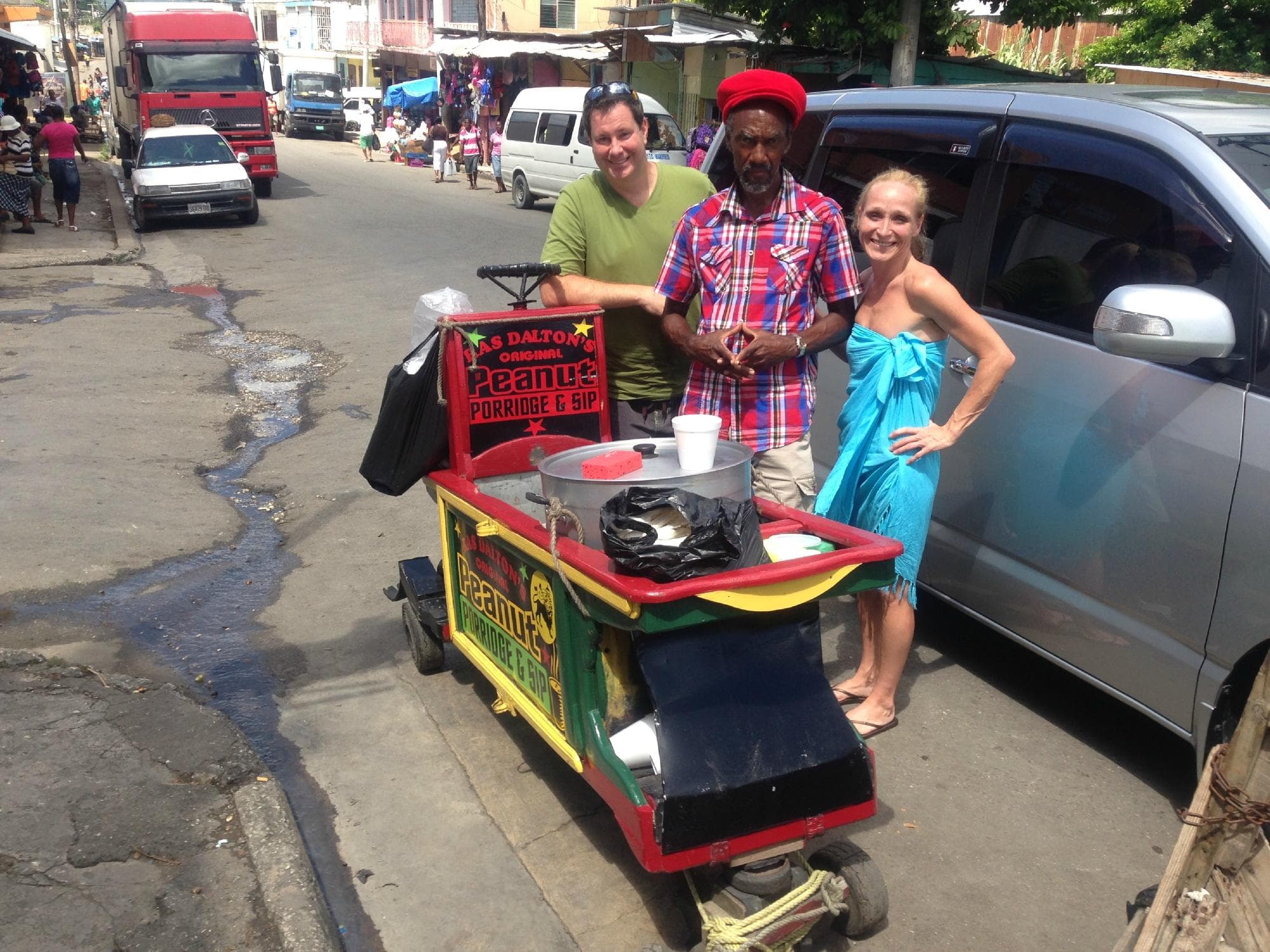 Buying Peanut Porridge in Montego Bay