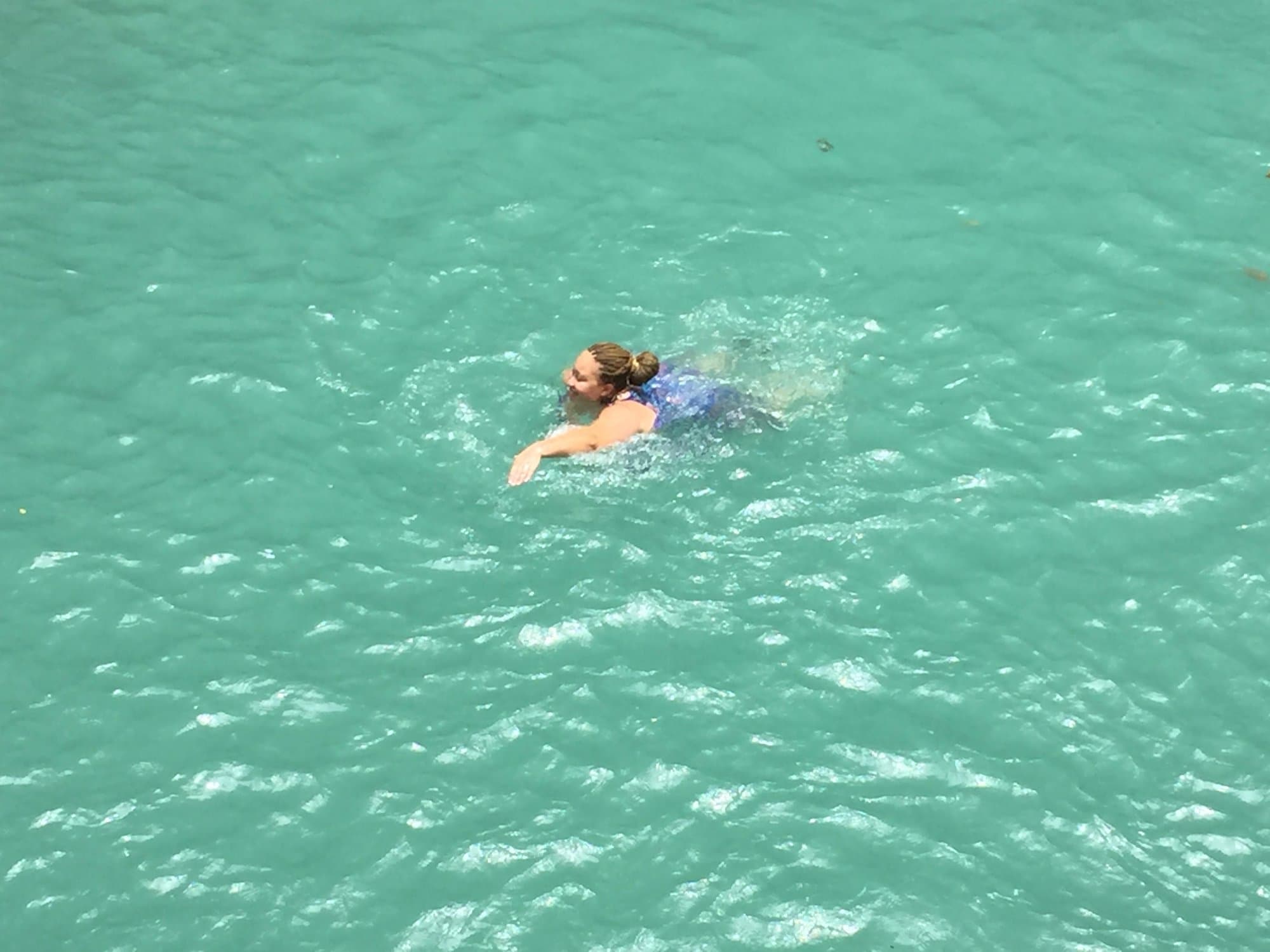 A cool swim at Blue Hole