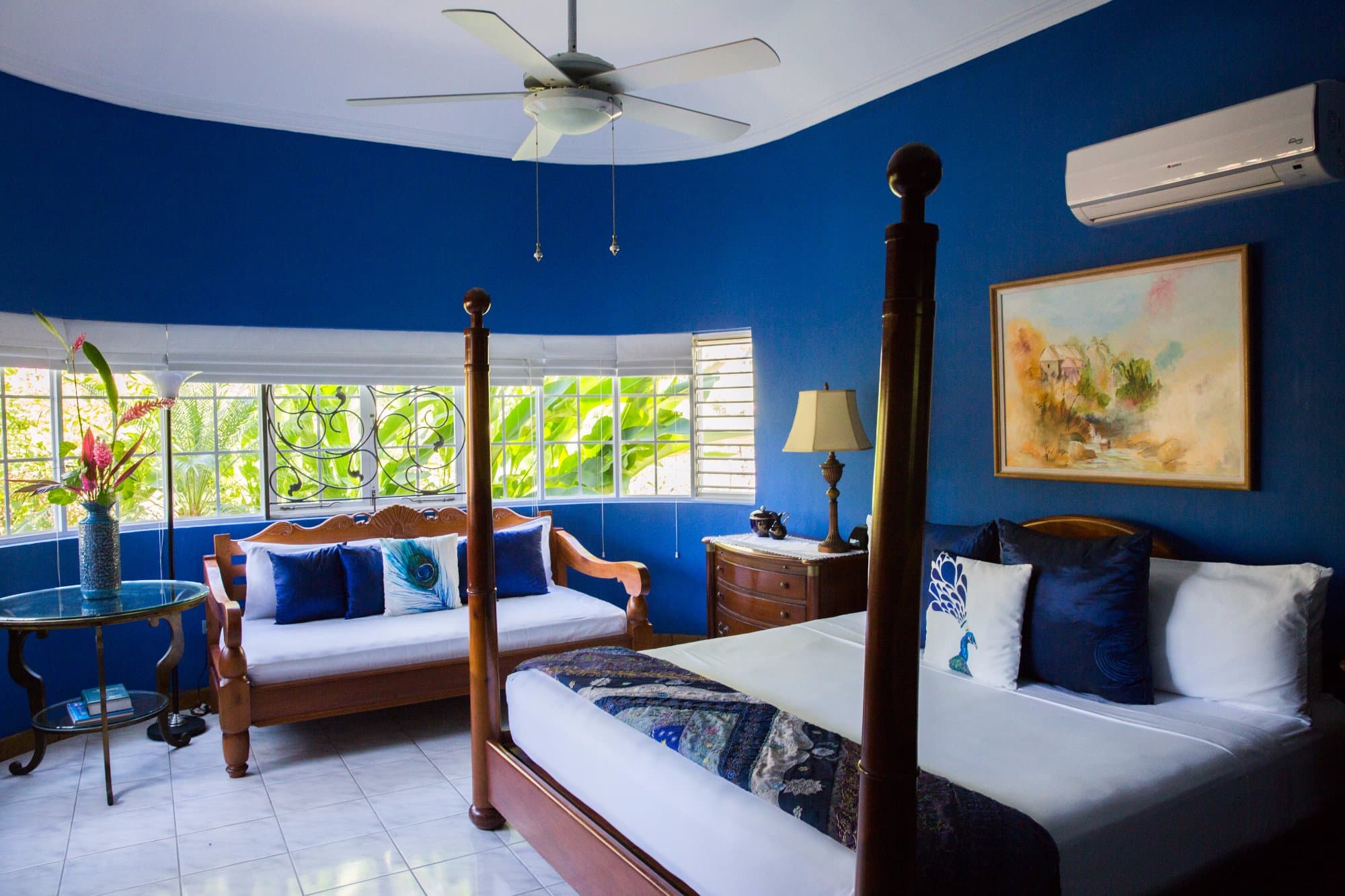 The Upper Room with it's huge open-air rain forest shower is our guest favourite room