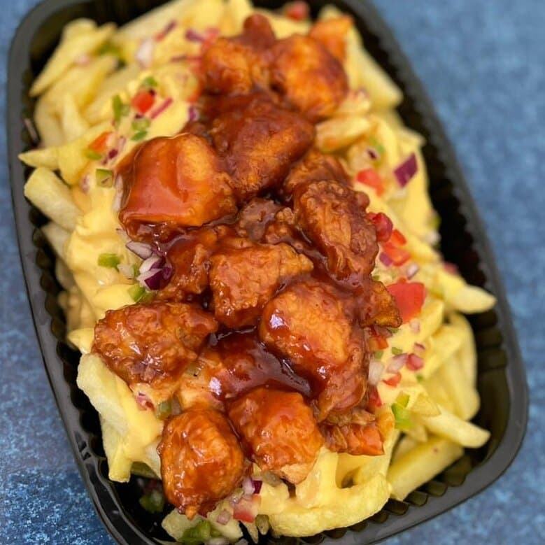 Bbq Chicken Loaded fries. A must have