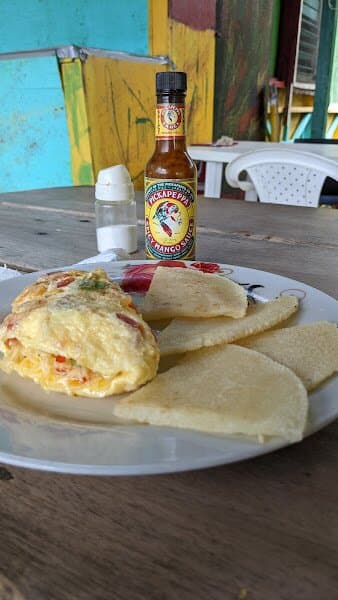 Spanish omelet and bammy