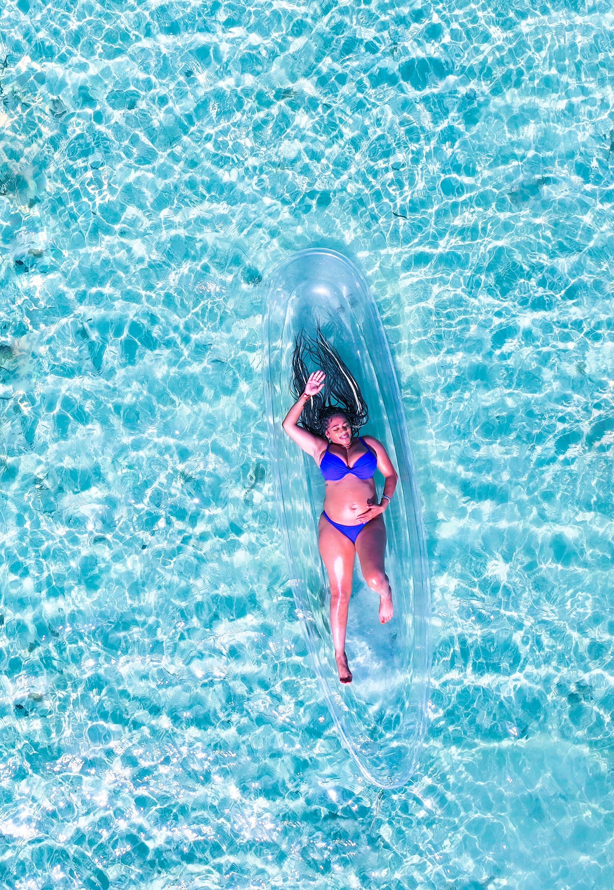 Clear kayak photo shoot