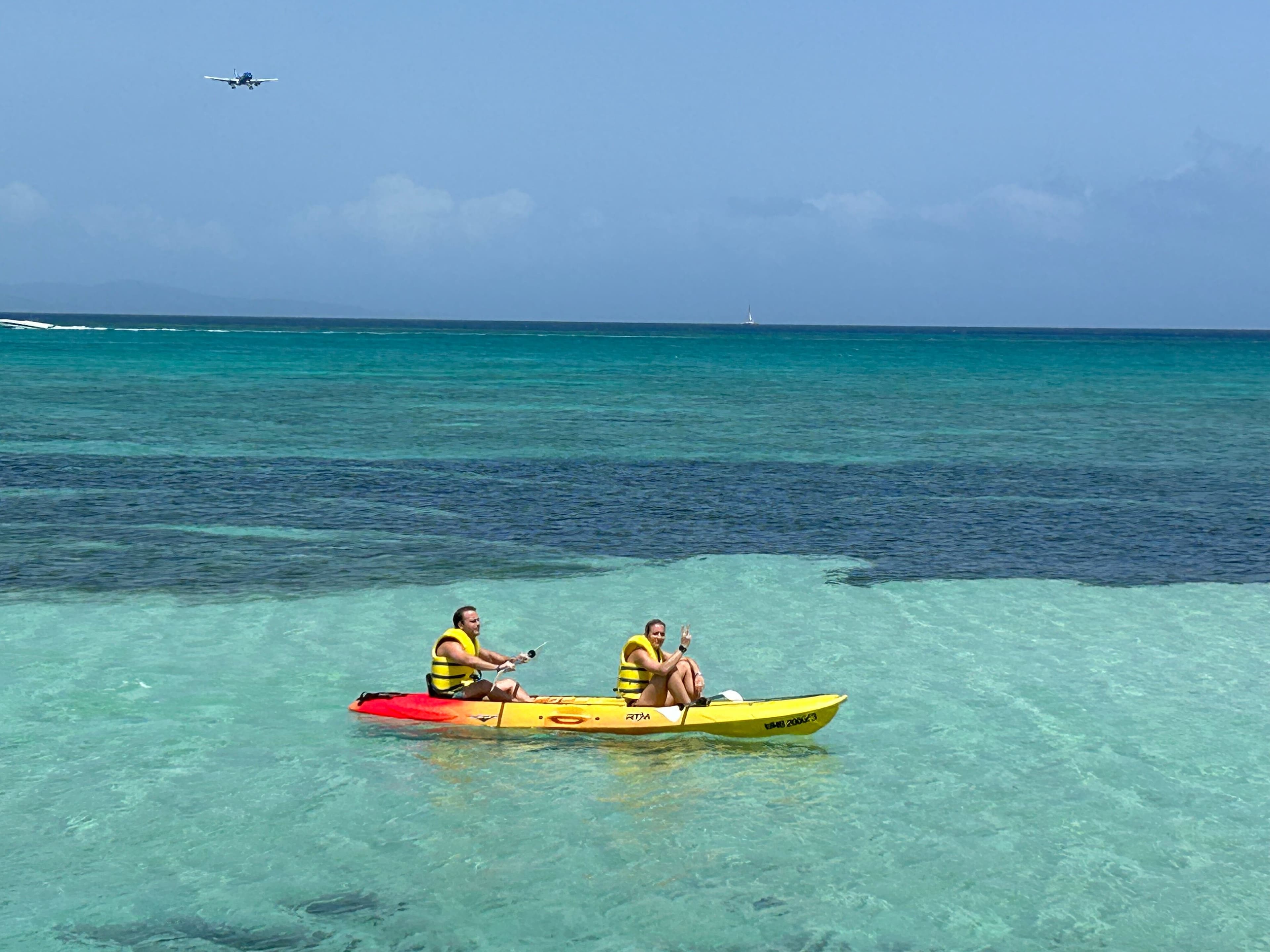 Turquoise crystal blue waters in Montego Bay Jamaica