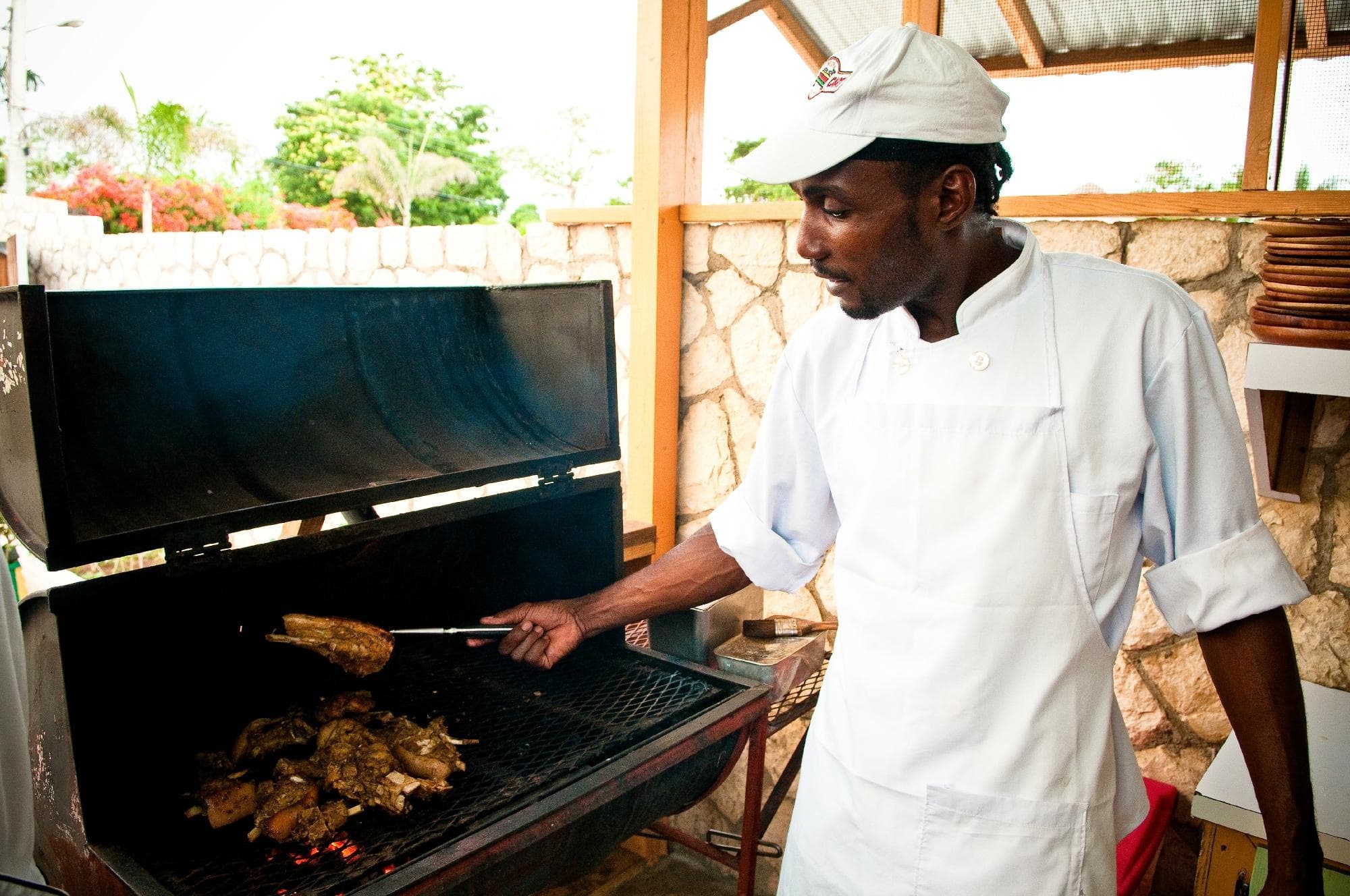 Freshly Jerked Chicken, Pork and Shrimp