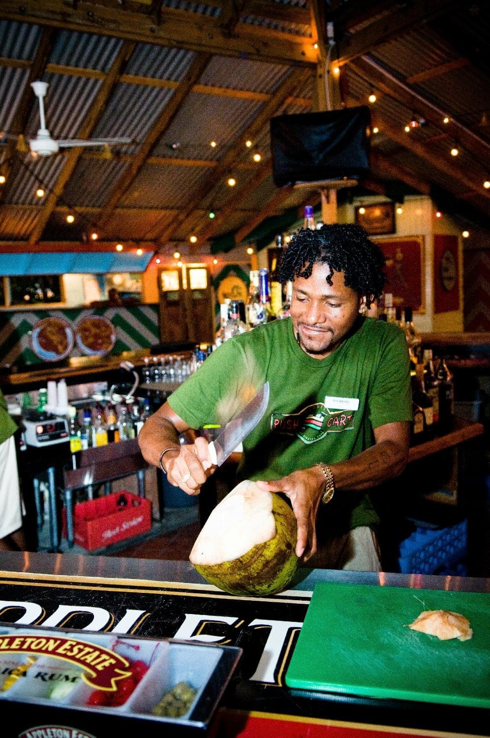 Fresh Coconut Juice served