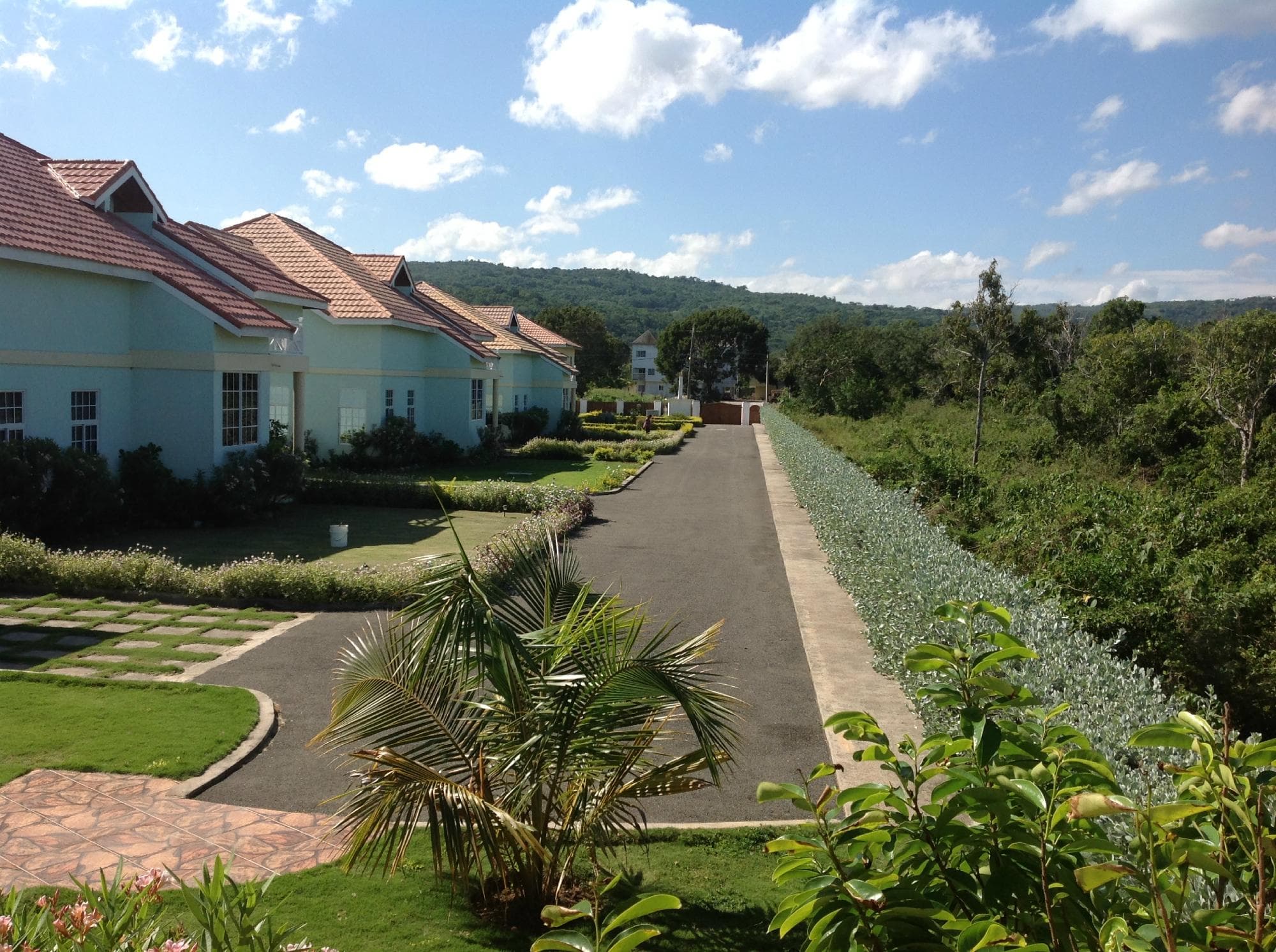Villas spread from the pool