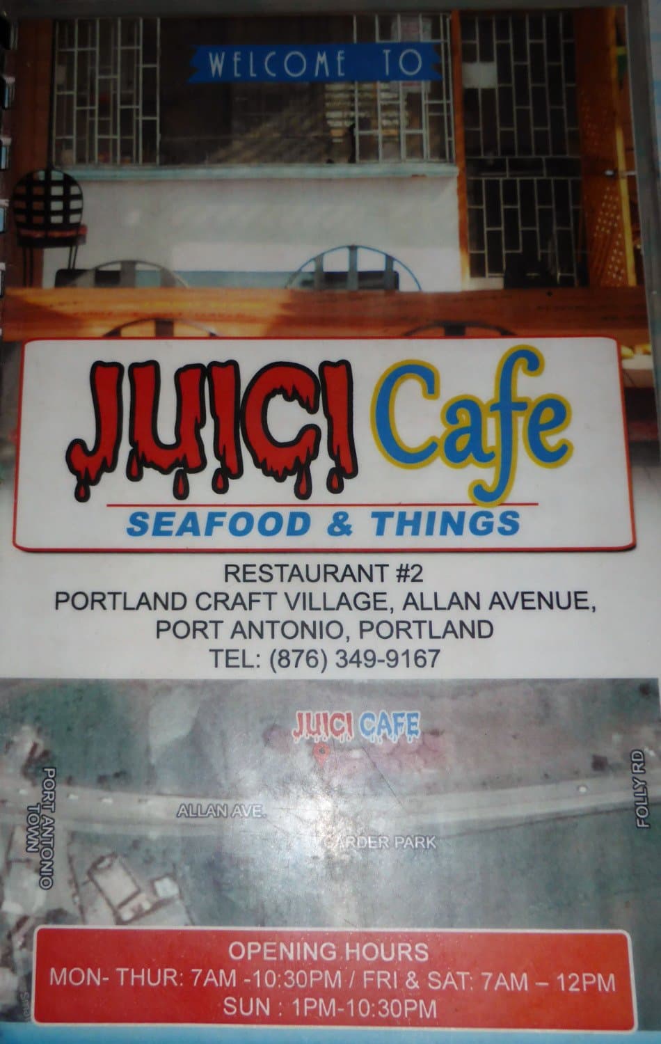 Juici Cafe in a spectacular location