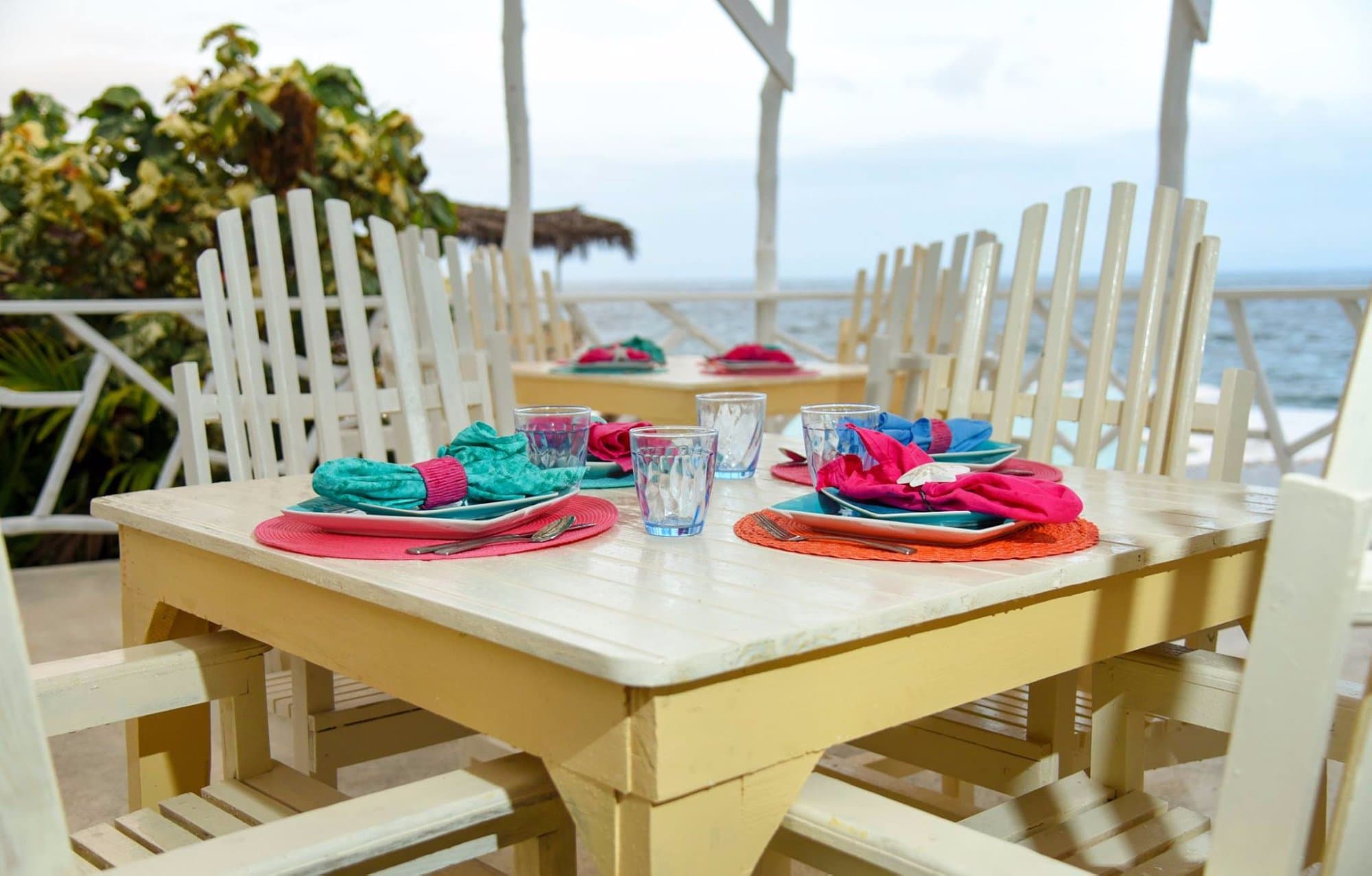 Outdoor seating for small and large groups