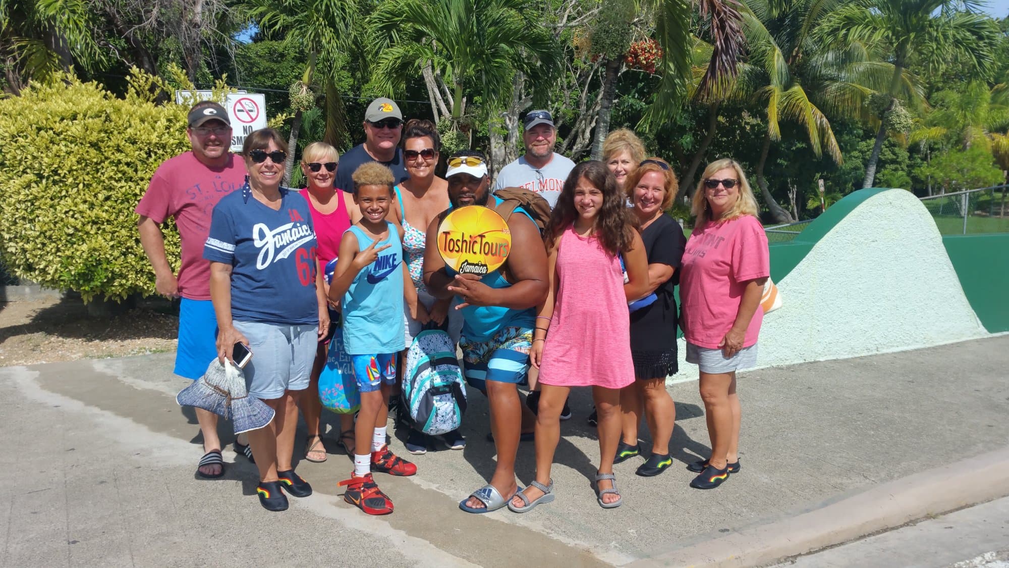 Dunn's River Falls. The gang is all pump up and ready! Thank you guys.