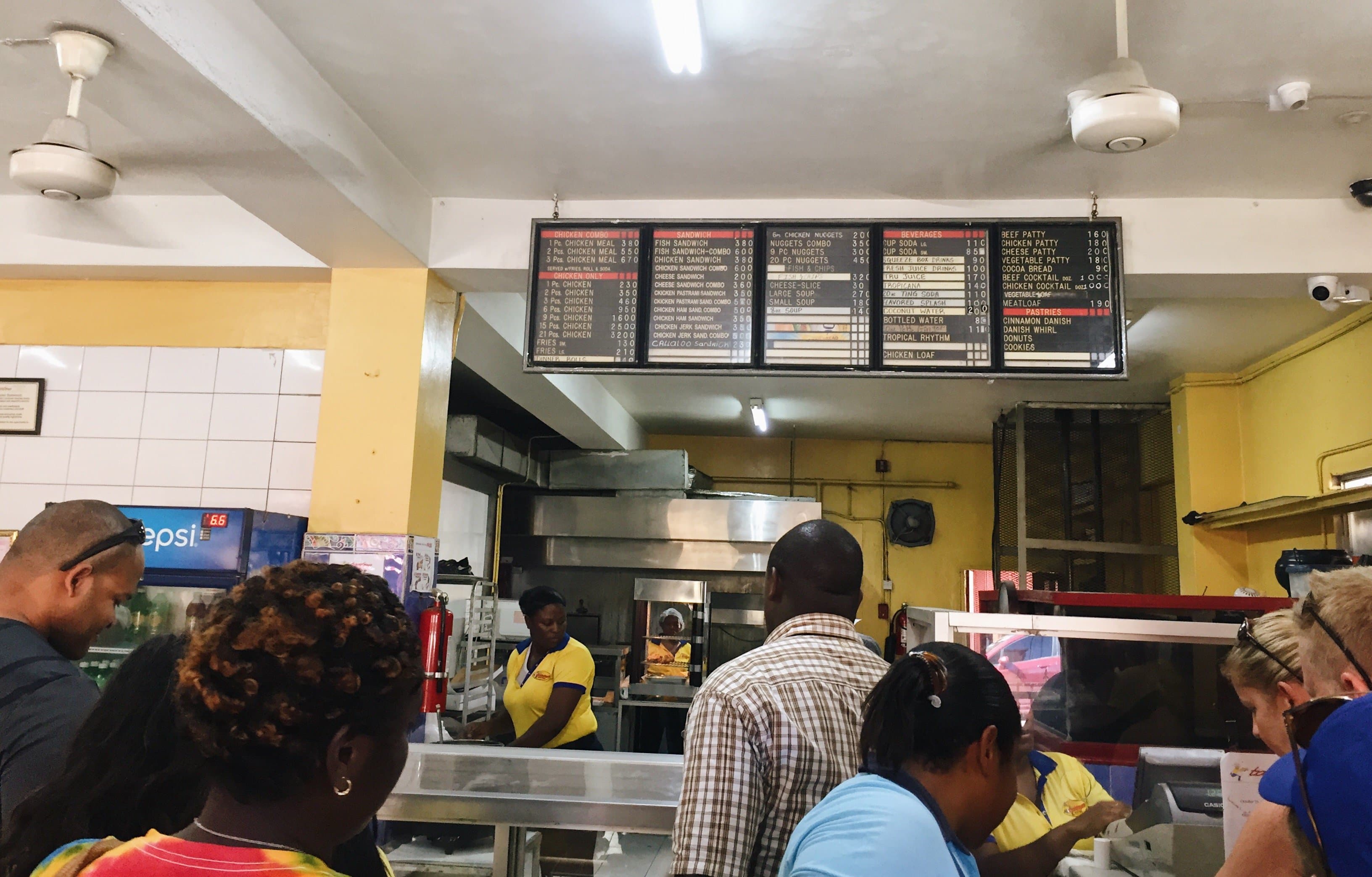 The menu