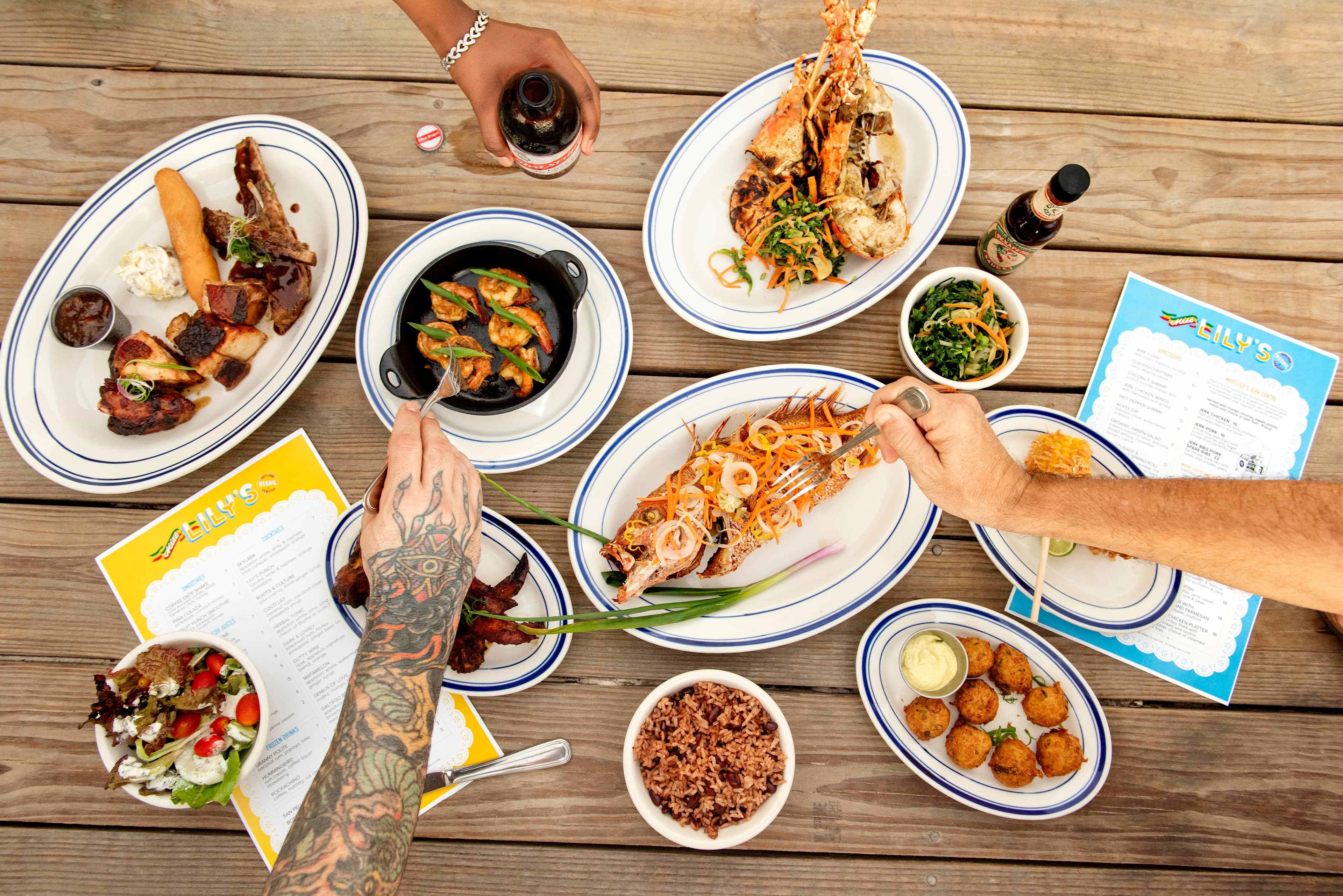 Menu selections from our Miss Lily's Negril location