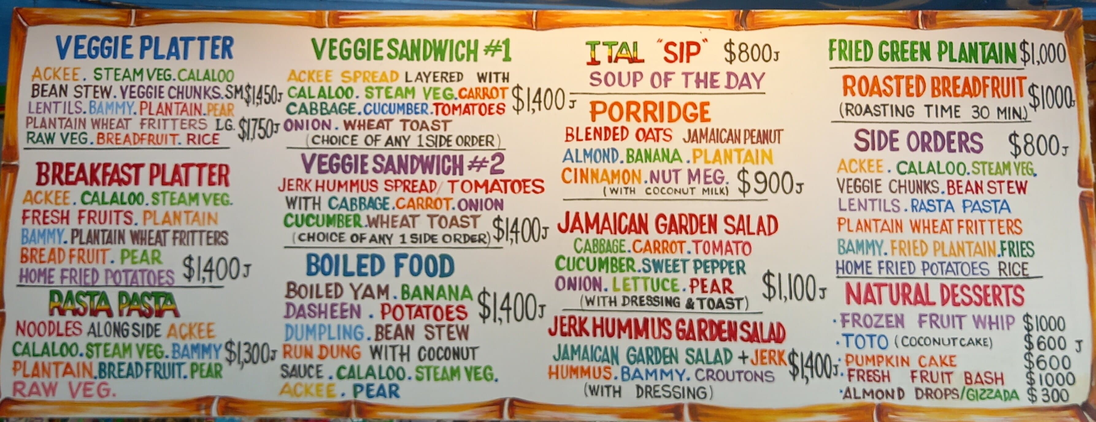 Menu 2021