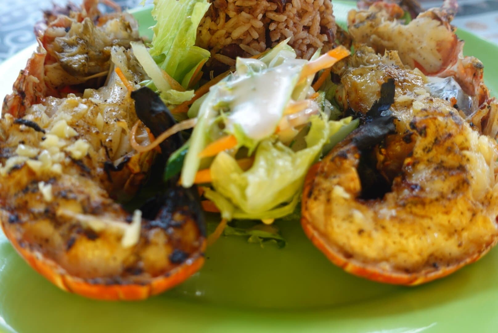Lobster fresh from the sea, seasoned and grilled to perfection!