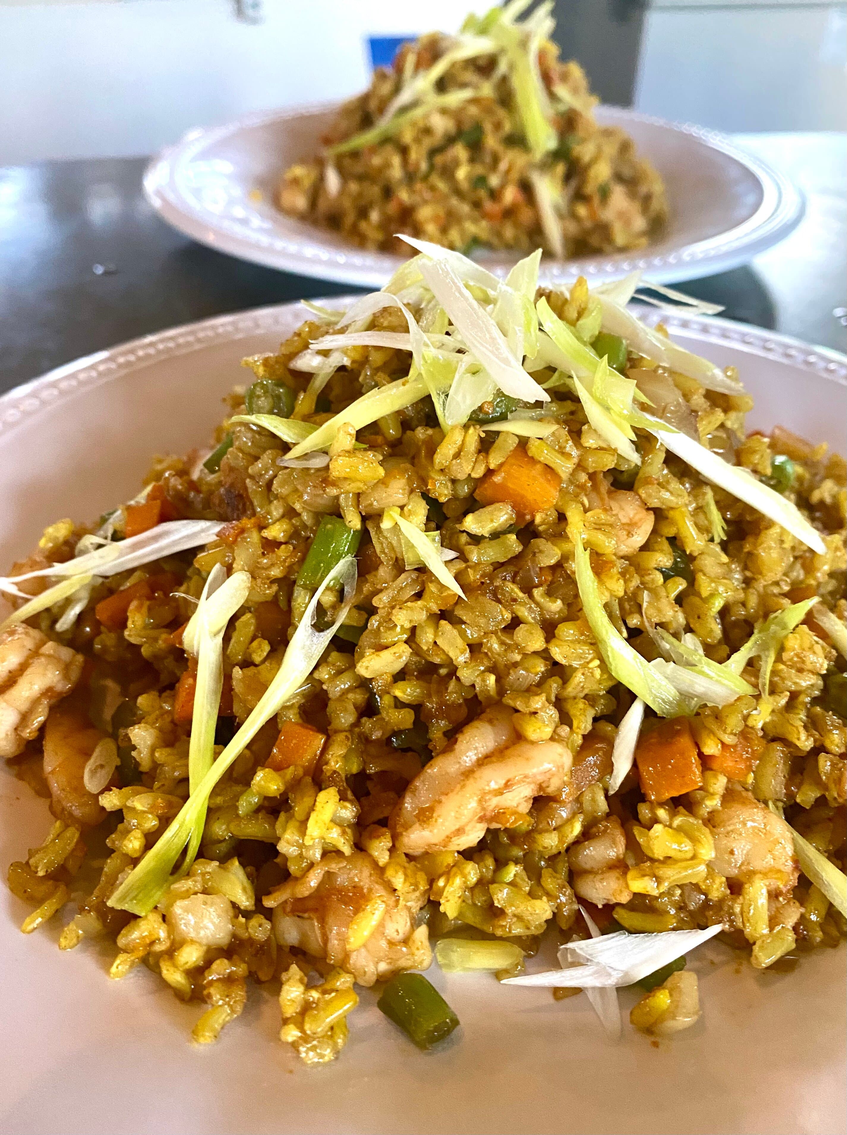 Shrimp and pineapple fried rice
