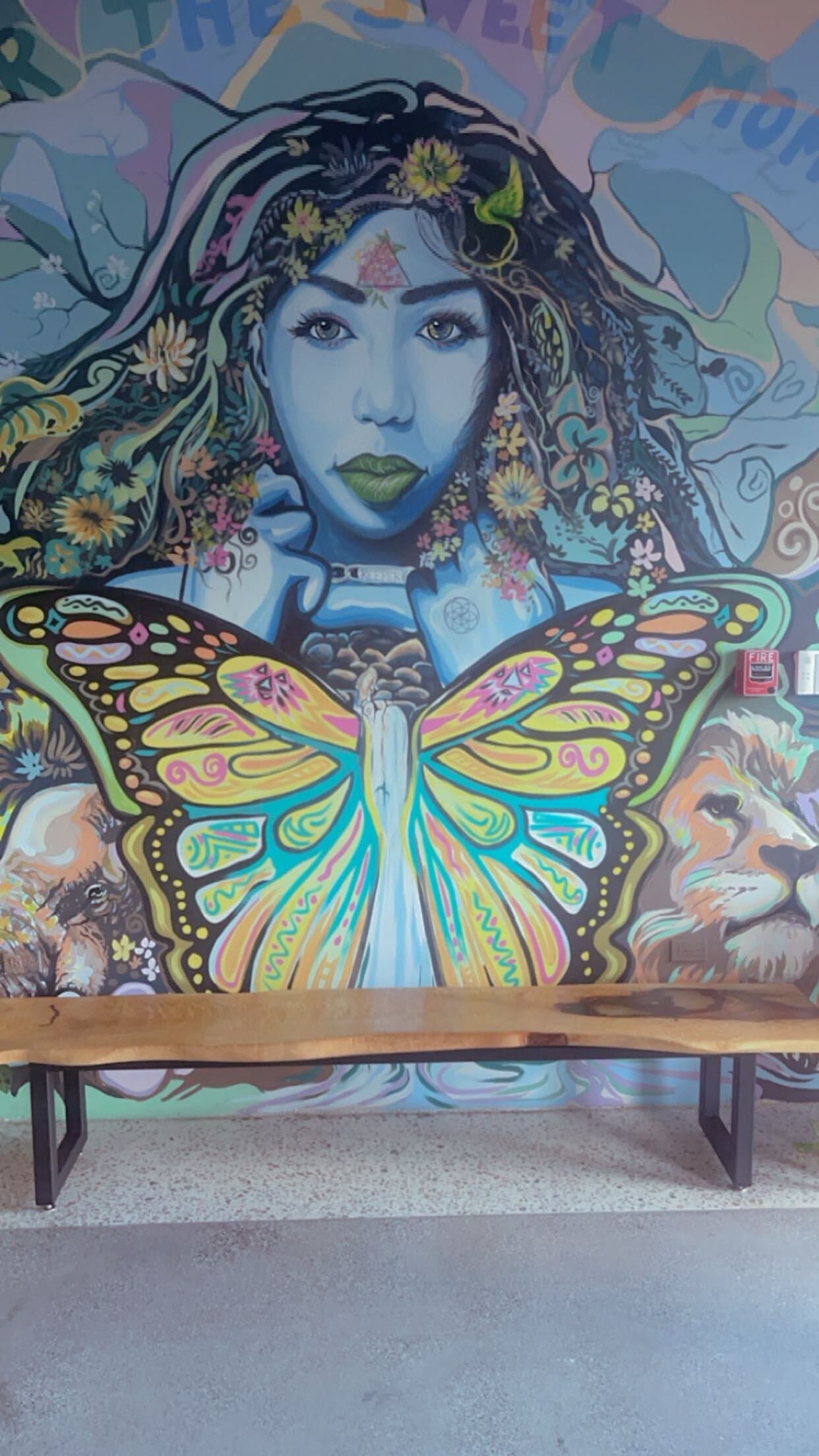 Upon entering you are greeted with this beautiful murial….I loooovvvvvee it…