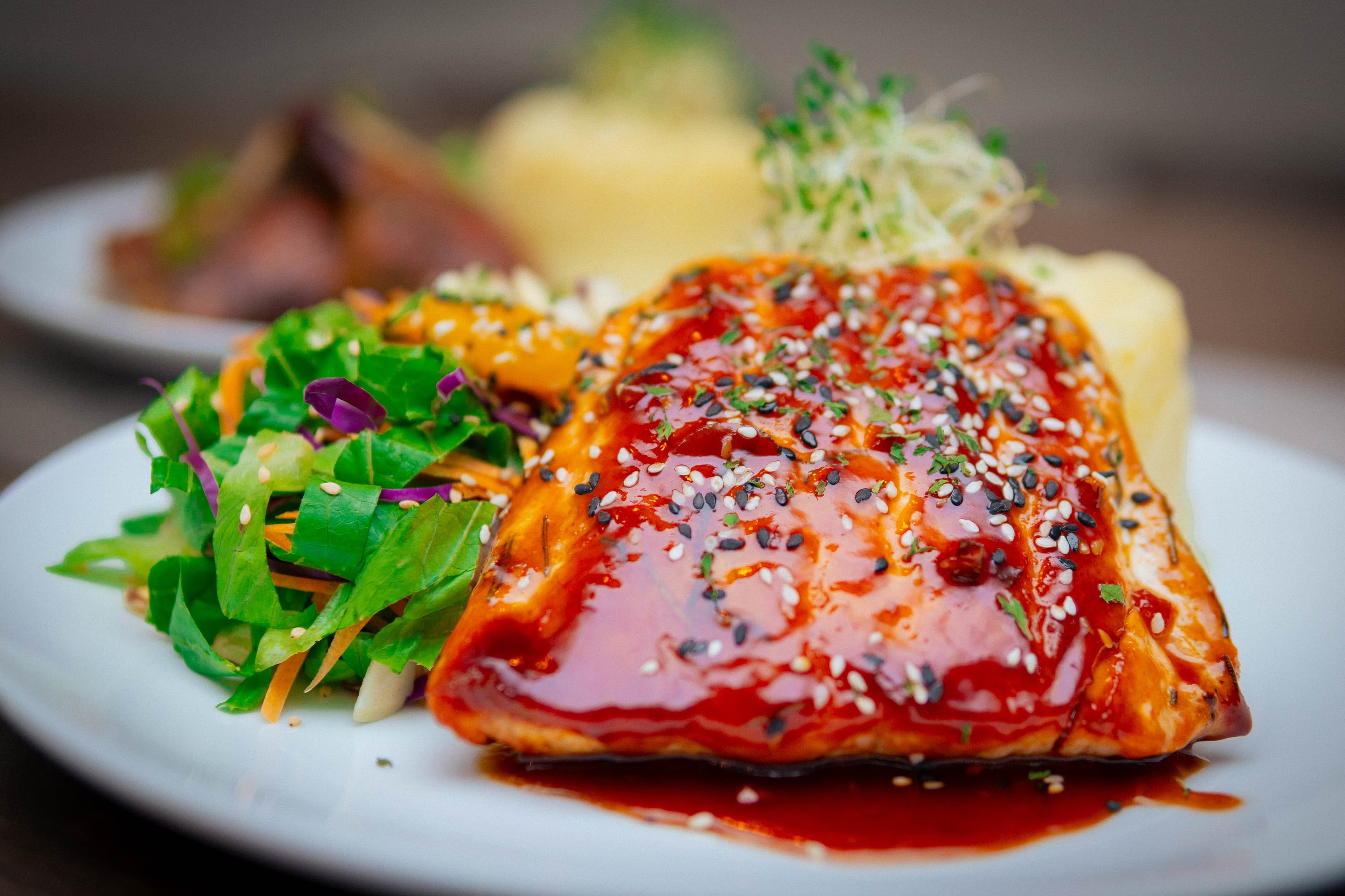 Asian bbq Seared Salmon
