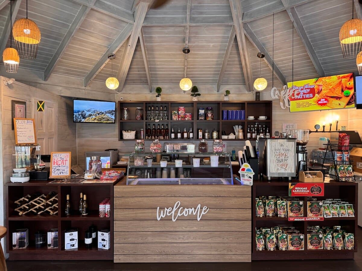 Step inside and see our ice cream ready to serve in a relaxed, wooden-accented setting.