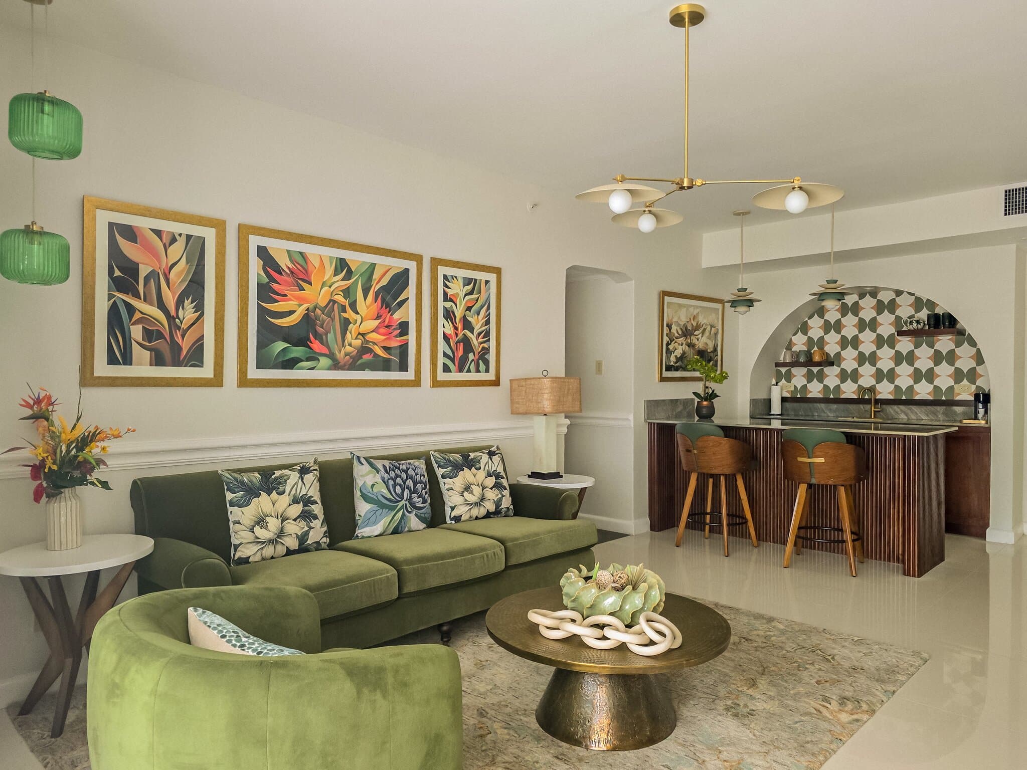 Living Room in the Presidential Two-bedroom Luxury Suite at The Courtleigh Hotel & Suites