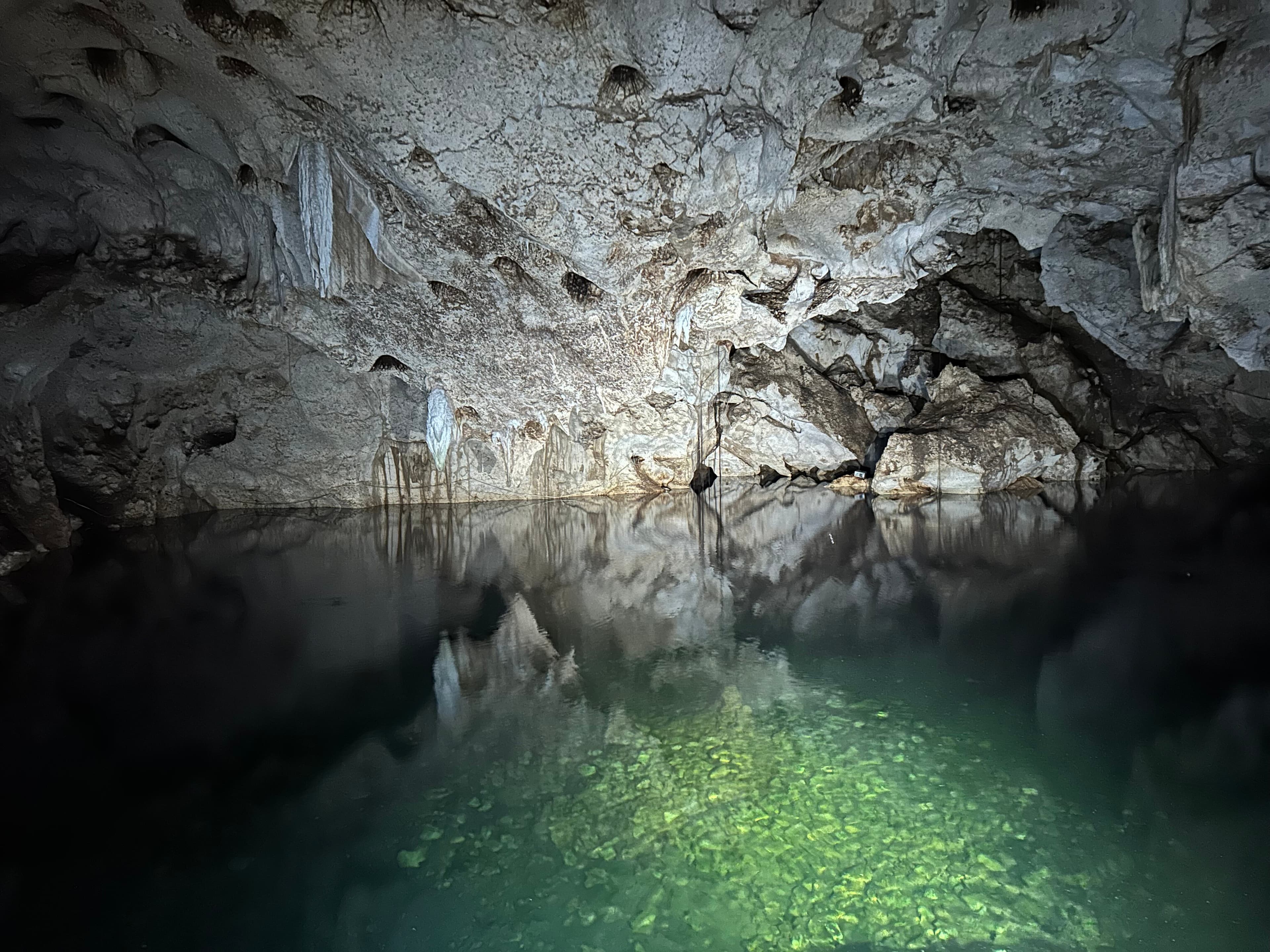 Hidden Lake inside Green Grotto Caves