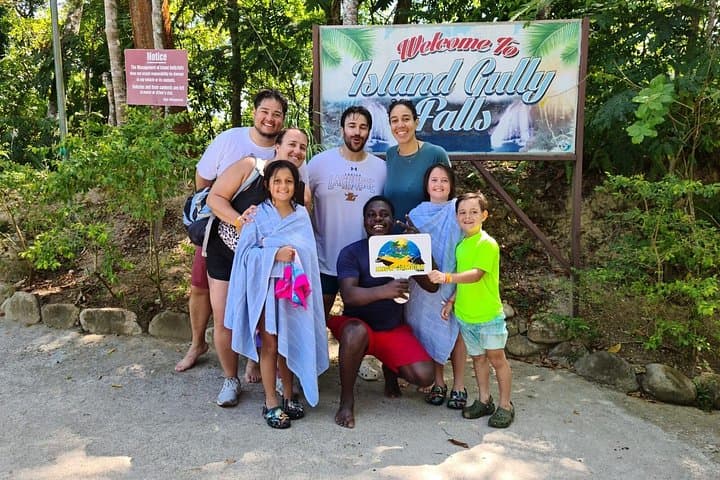 Family visiting one of their selected attractions in Ocho Rios from the falmouth Port!
